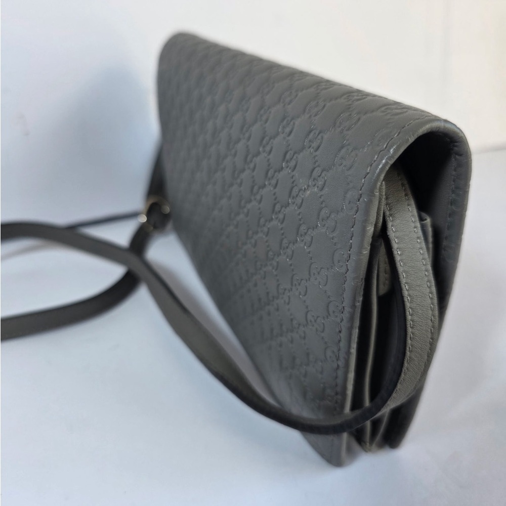 Gucci Wallet Crossbody Micro GG Gray - Picture 3 of 5